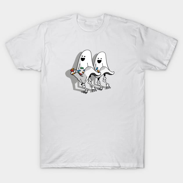 Happy Ghosts T-Shirt by Leoni Paganotti